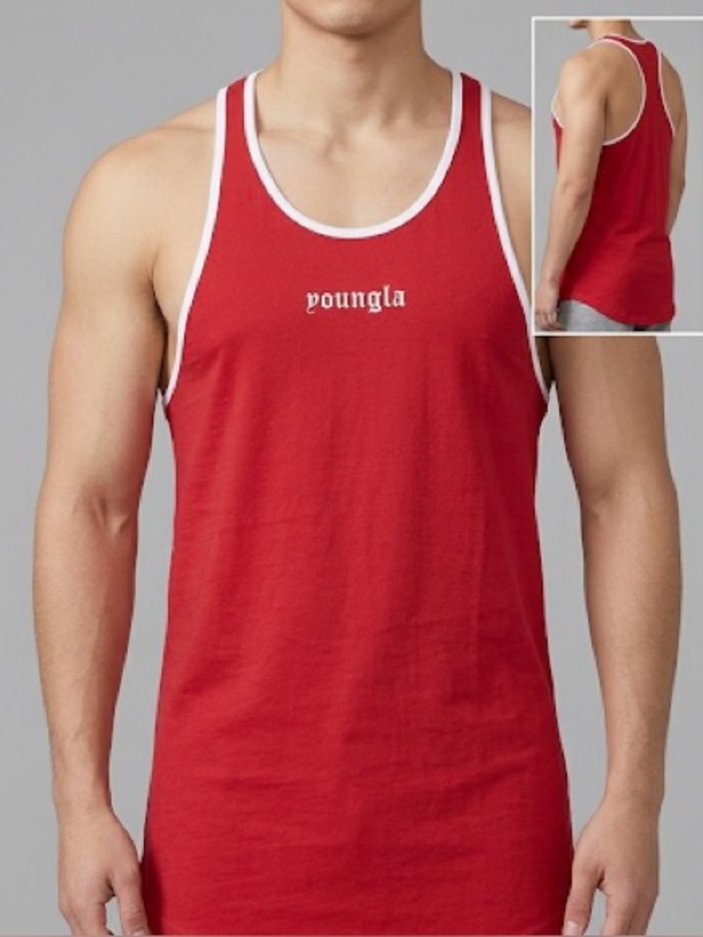 YoungLA Bold Red Racerback Tank - Picture 2 of 2